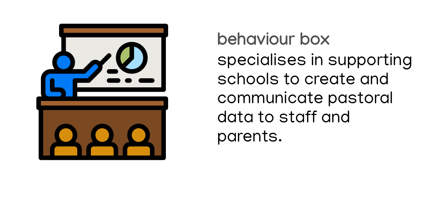 behaviour box specialises in supporting schools to create and communicate pastoral data to staff and parents.