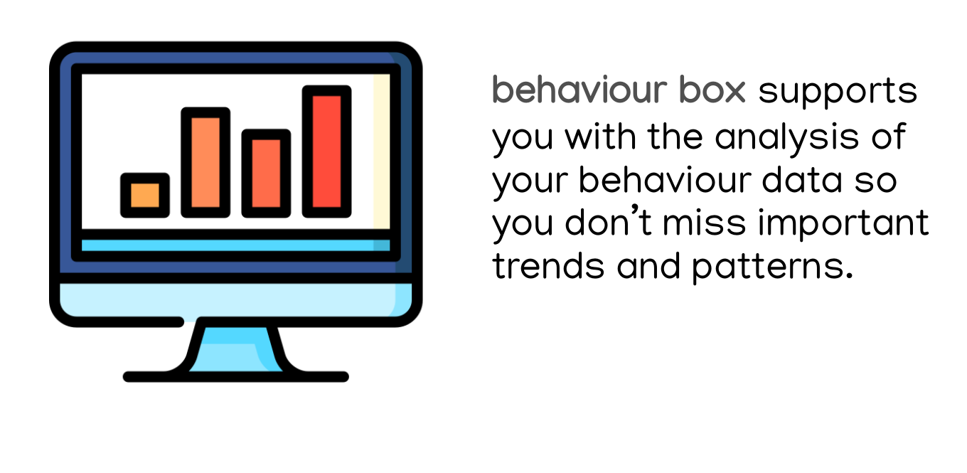 behaviour box supports you with the analysis of your behaviour data so you don’t miss important trends and patterns.